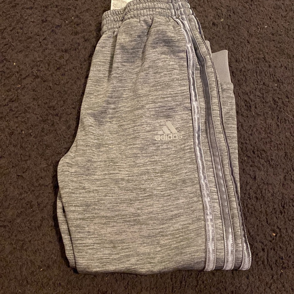 Boys gray adidas joggers